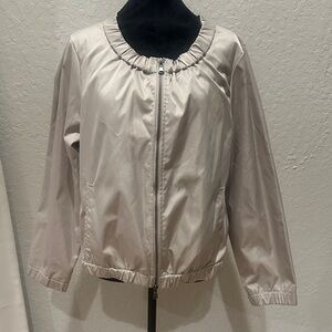 Chico's Light Gray Bomber Jacket